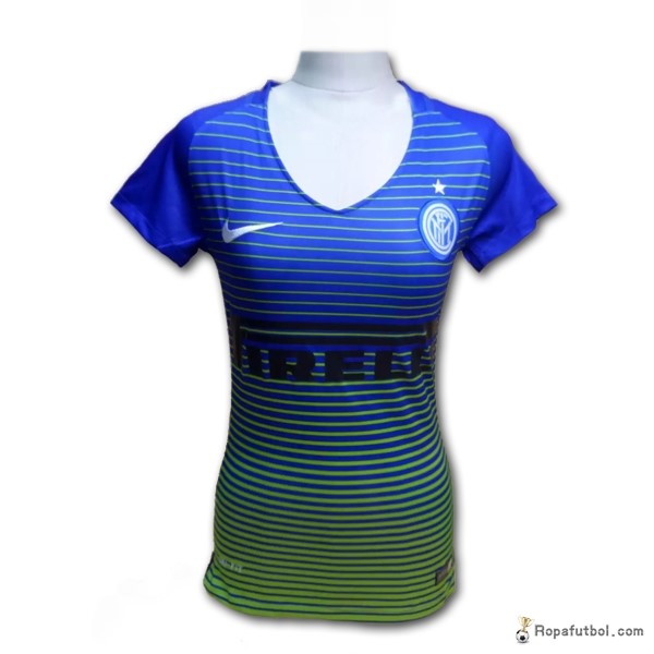 Camiseta Inter de Milán Replica Tercera Ropa Mujer 2016/17 Azul